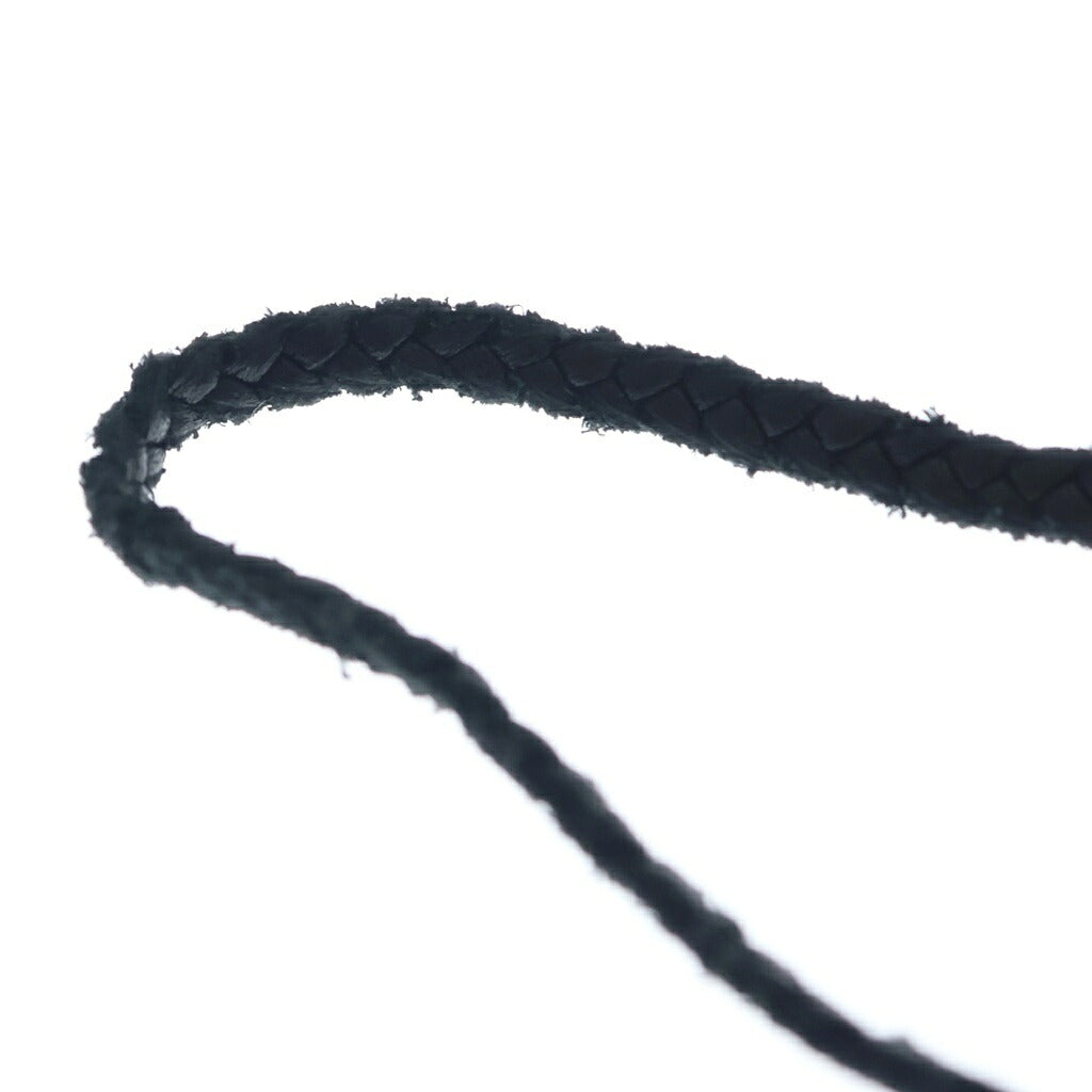 CHROME HEARTS(クロムハーツ) LEATHER BRAID SCROLL ネックレス レザーブレイドネックレス ブラック/シルバー BCA377