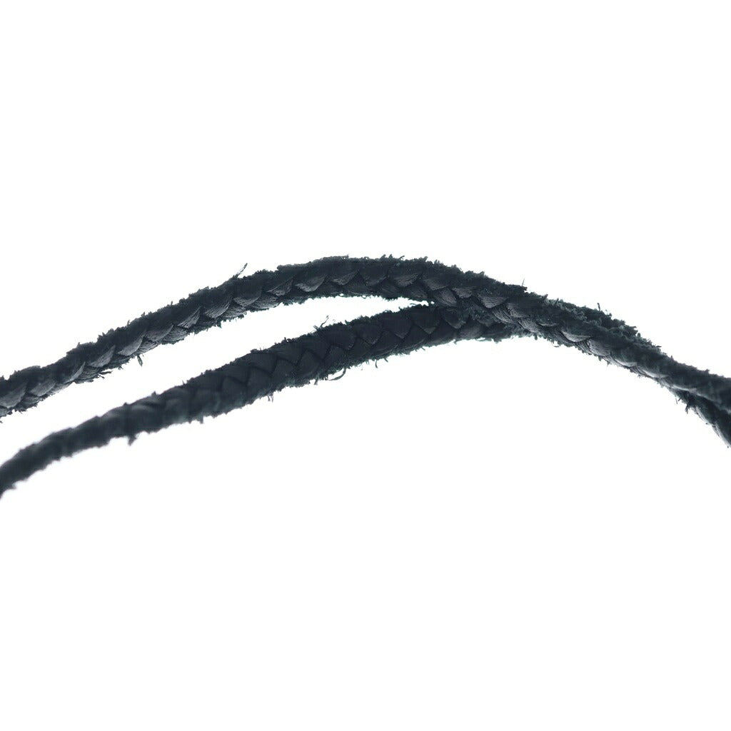 CHROME HEARTS(クロムハーツ) LEATHER BRAID SCROLL ネックレス レザーブレイドネックレス ブラック/シルバー BCA377