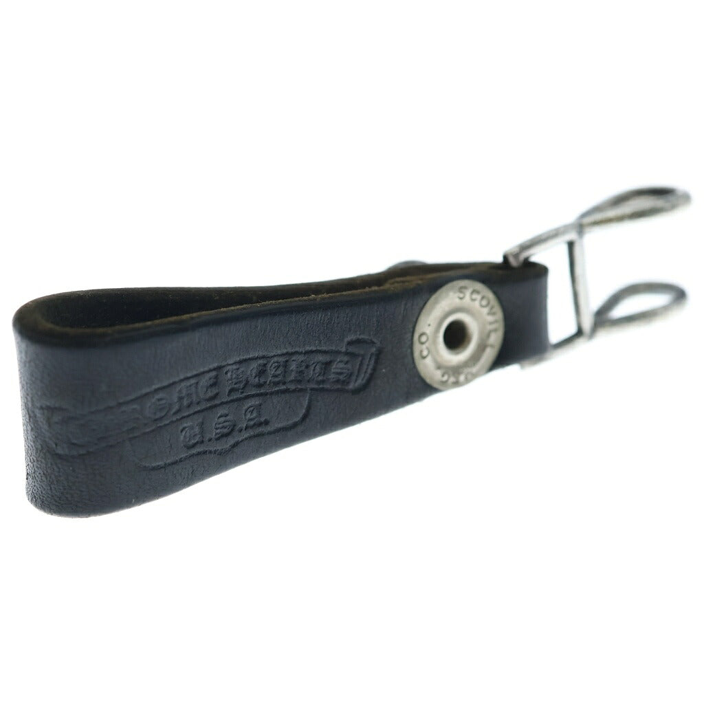 CHROME HEARTS(クロムハーツ) BELT LOOP ケルティックボールボタン レザーベルトループ ブラック/シルバー