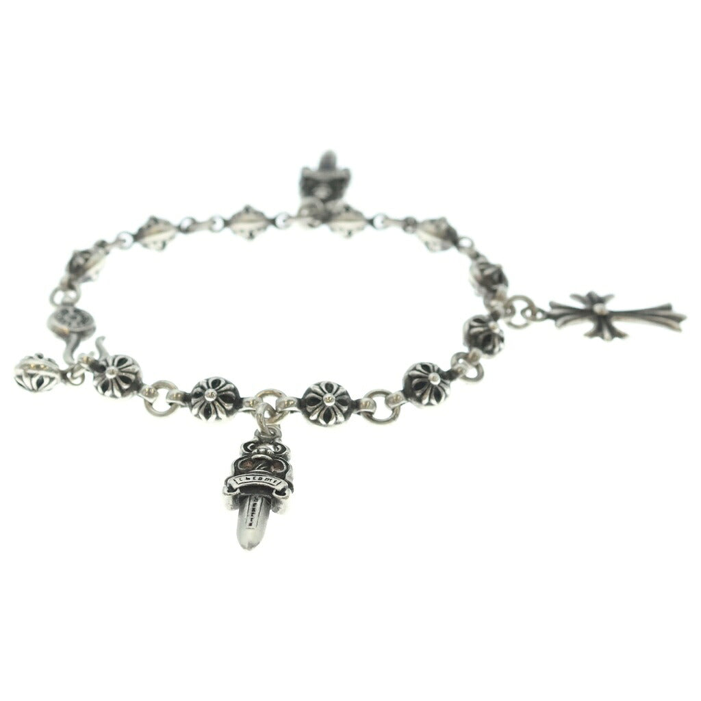 CHROME HEARTS(クロムハーツ) NO1 BALL #1クロスボール #5ダガー タイニーCHクロス モチーフ ブレスレット シルバー