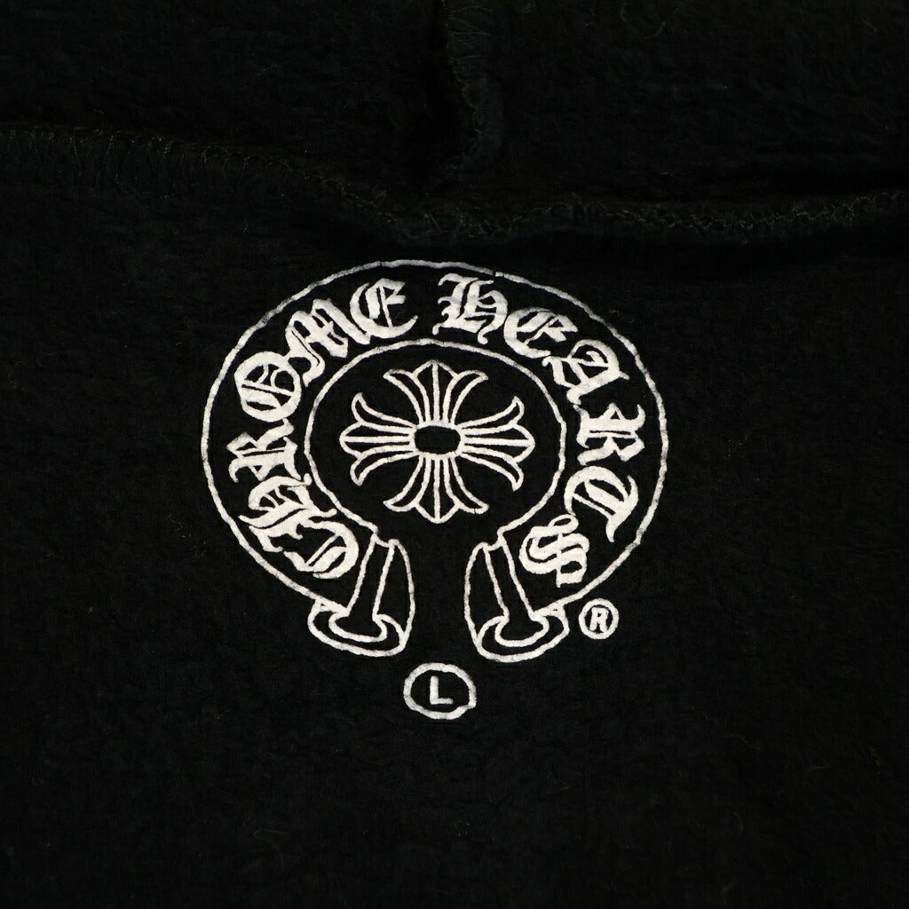 CHROME HEARTS(クロムハーツ) TRIPLE CROSS SWTSHRT HD ZIP バックトリプルクロスプリント ジップアップパーカー ブラック