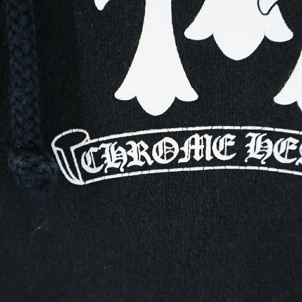 CHROME HEARTS(クロムハーツ) Cross Tire Track SWTSHRT HD ZIP バックセメタリークロス タイヤトラック ジップアップパーカー ブラック