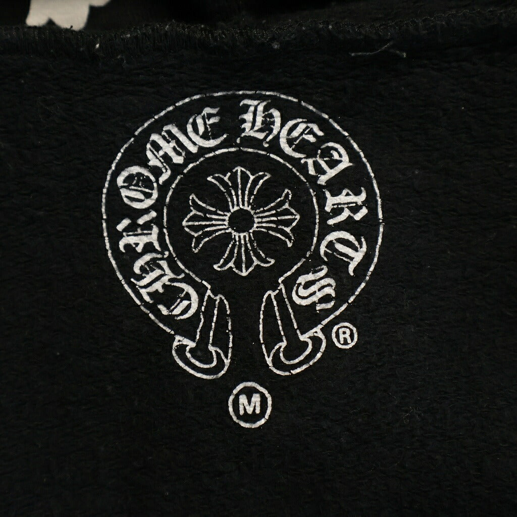 CHROME HEARTS(クロムハーツ) Cross Tire Track SWTSHRT HD ZIP バックセメタリークロス タイヤトラック ジップアップパーカー ブラック