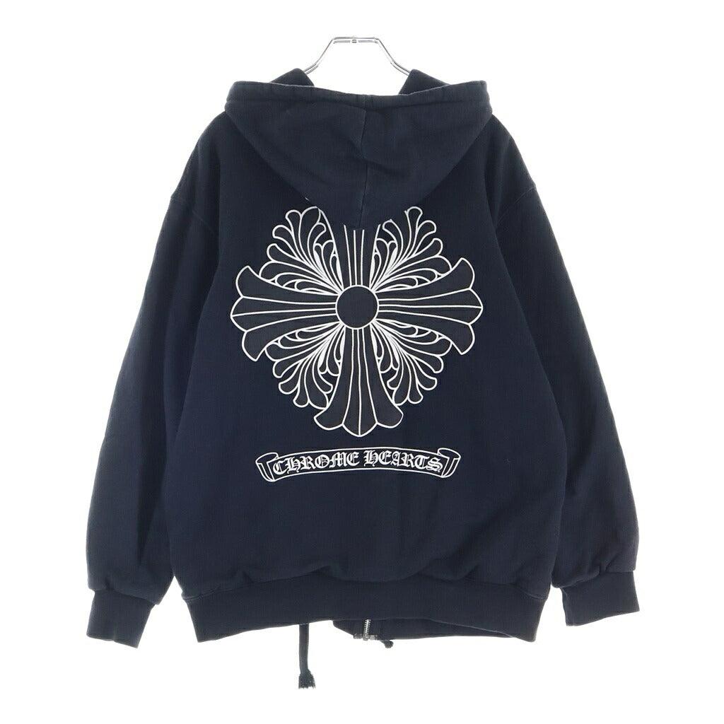 CHROME HEARTS(クロムハーツ) CH Plus SWTSHRT HD ZIP CHプラス 裏地サーマル ジップアップパーカー ブラック