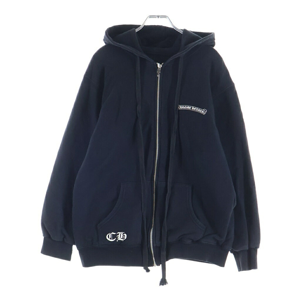 CHROME HEARTS(クロムハーツ) CH Plus SWTSHRT HD ZIP CHプラス 裏地サーマル ジップアップパーカー ブラック