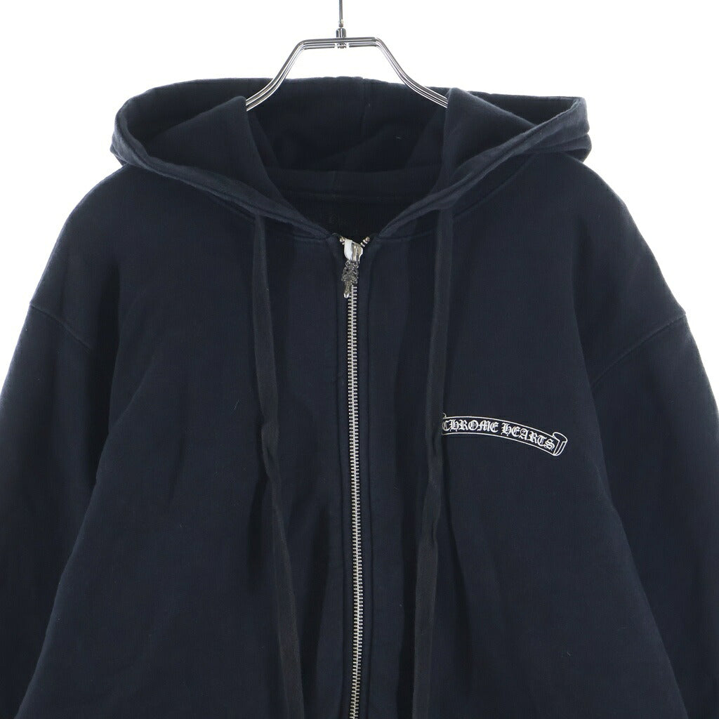 CHROME HEARTS(クロムハーツ) CH Plus SWTSHRT HD ZIP CHプラス 裏地サーマル ジップアップパーカー ブラック