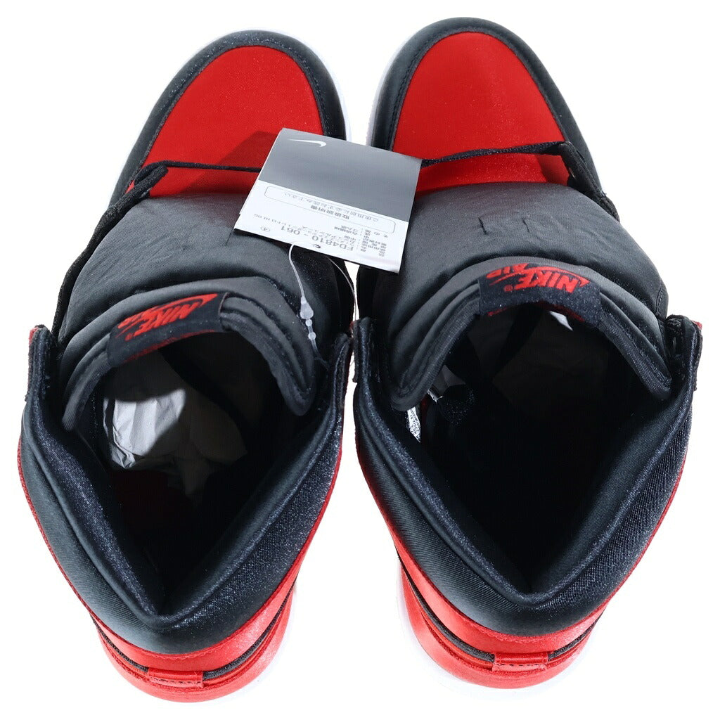 NIKE(ナイキ) Women's Air Jordan 1 Retro High Satin Bred エアジョーダン1 レトロ ハイ OG ハイカットスニーカー レッド/ブラック FD4810-061