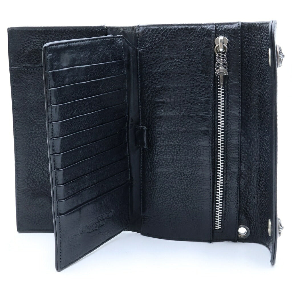 CHROME HEARTS(クロムハーツ) WAVE ウェーブ レザーウォレット 財布 ブラック