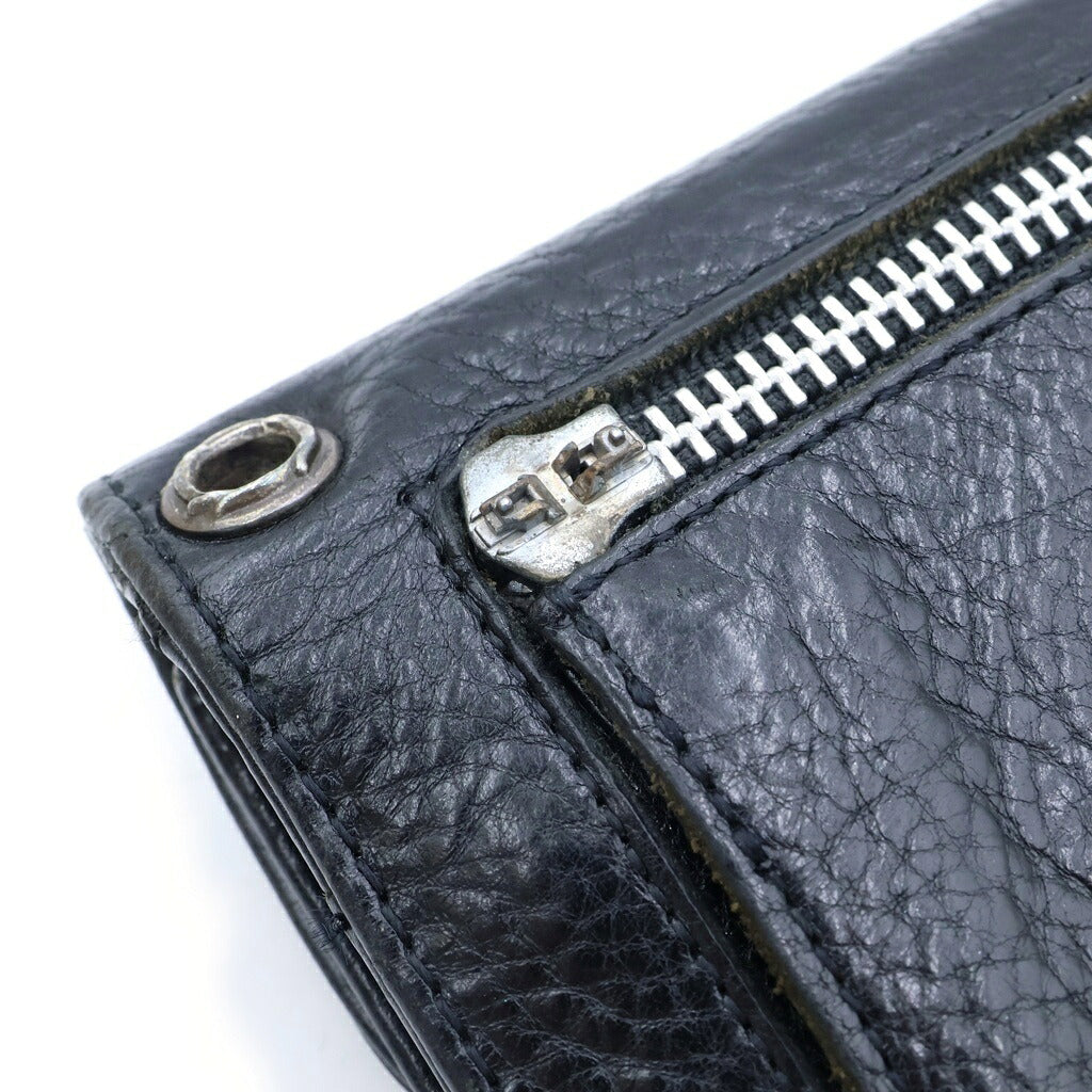 CHROME HEARTS(クロムハーツ) WAVE ウェーブ レザーウォレット 財布 ブラック