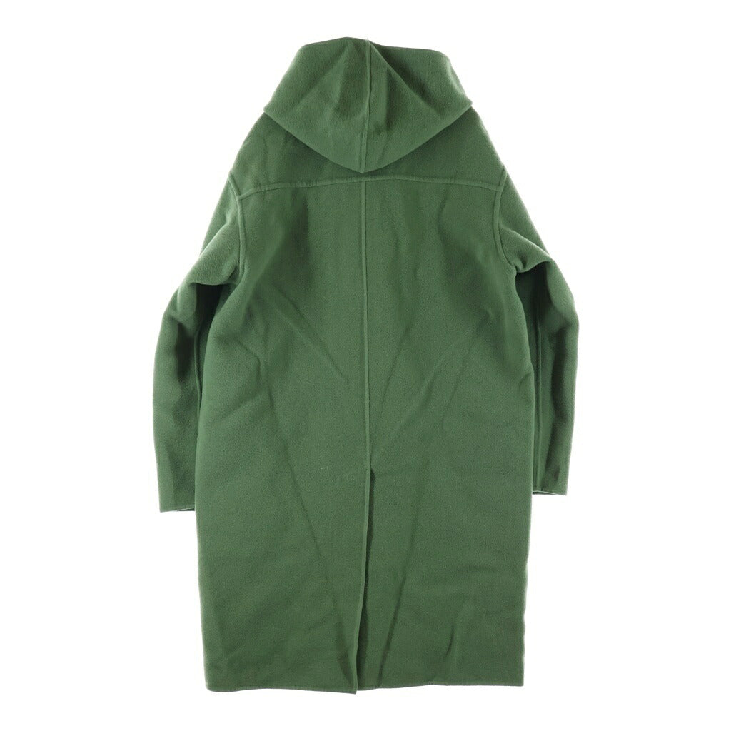 AURALEE(オーラリー) 22AW VELOUR BRUSHED WOOL MELTON HAND SEWN HOODED COAT ベロアブラッシュドウールメルトンハンドソーンフーデッドコート グリーン A22ACO1 WV