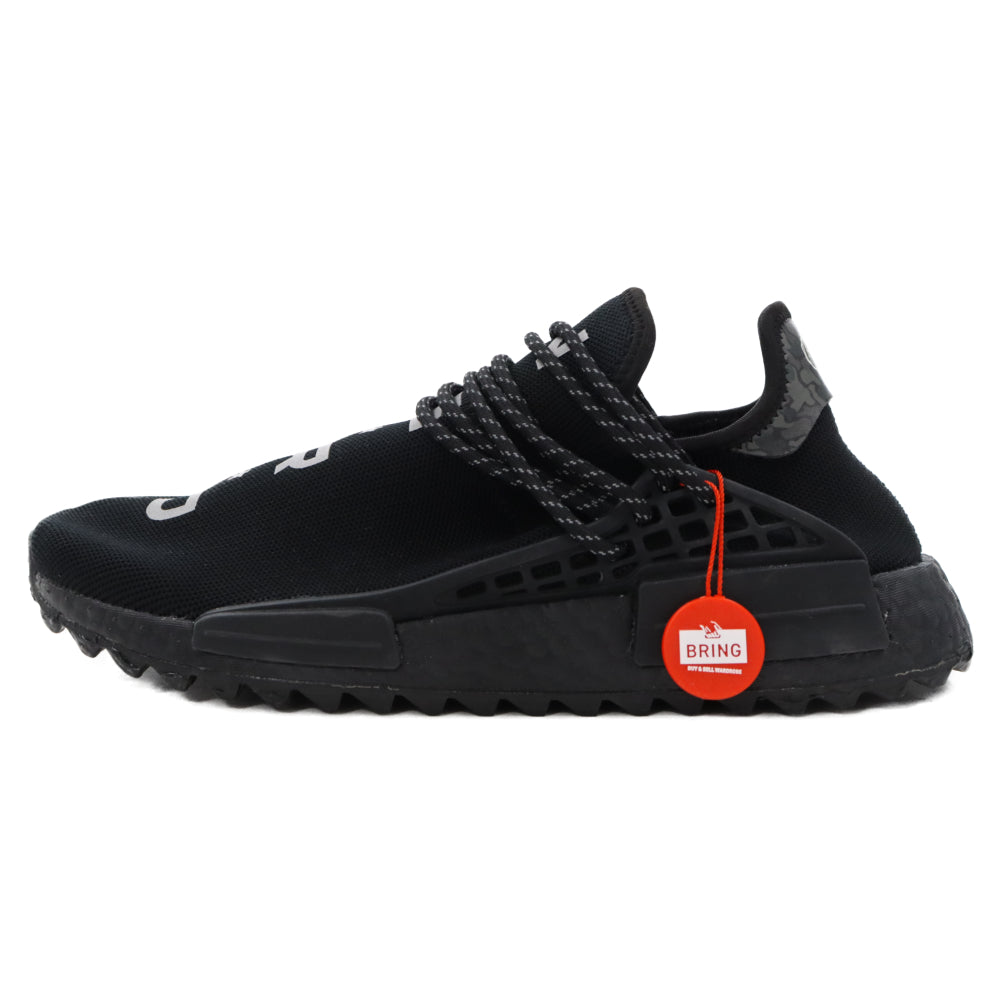 adidas(アディダス) ×Pharrell Williams NMD HU Y.O.U. N.E.R.D. Core Black BB7603 ファレルウィリアムス NMD ローカットスニーカー US9.5/27.5cm ブラック