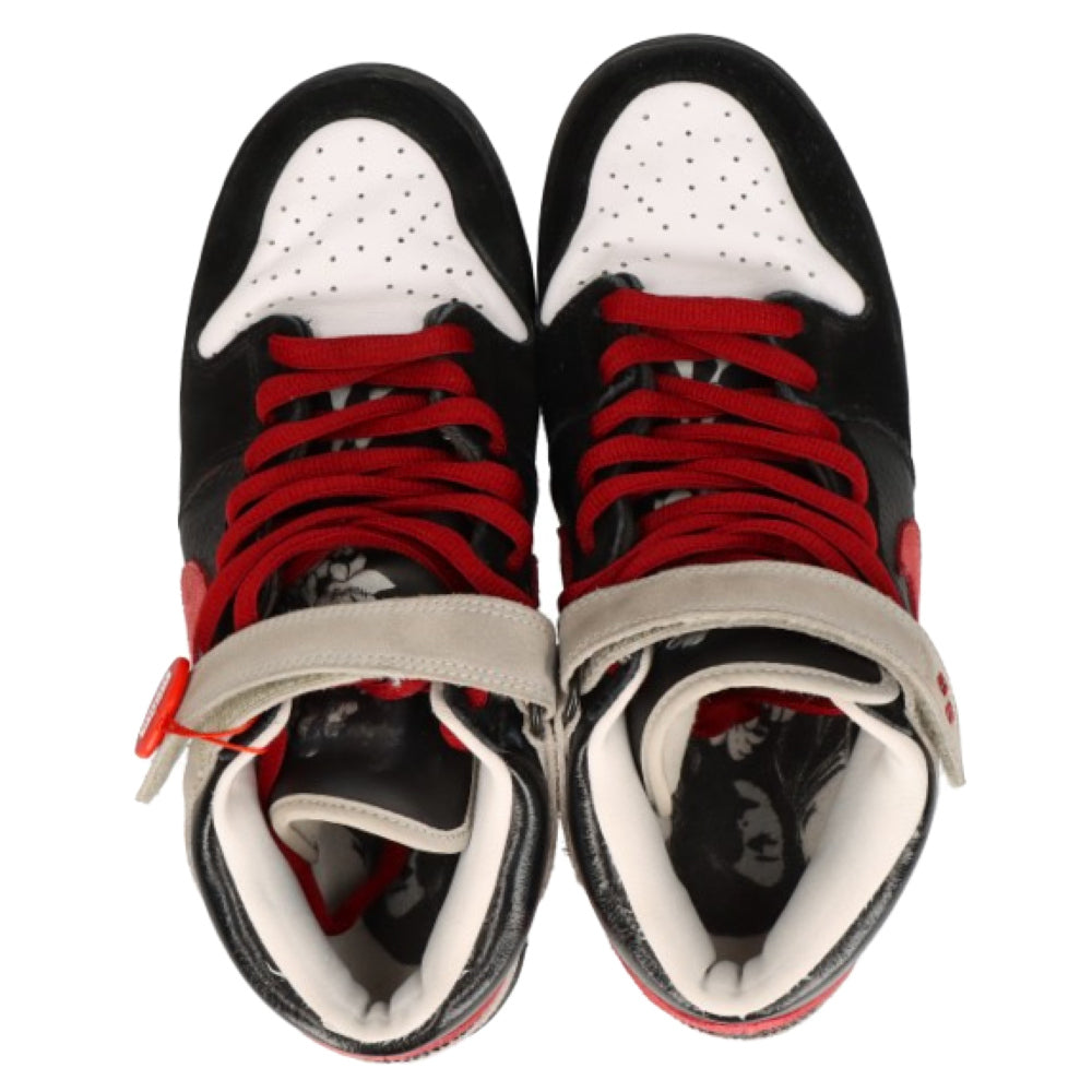 NIKE SB(ナイキエスビー) SB DUNK MID Guns&Roses 314381-061 SB ダンク ミッド ガンズ&ローゼス ハイカットスニーカー ブラック/ホワイト US9.5/27.5cm