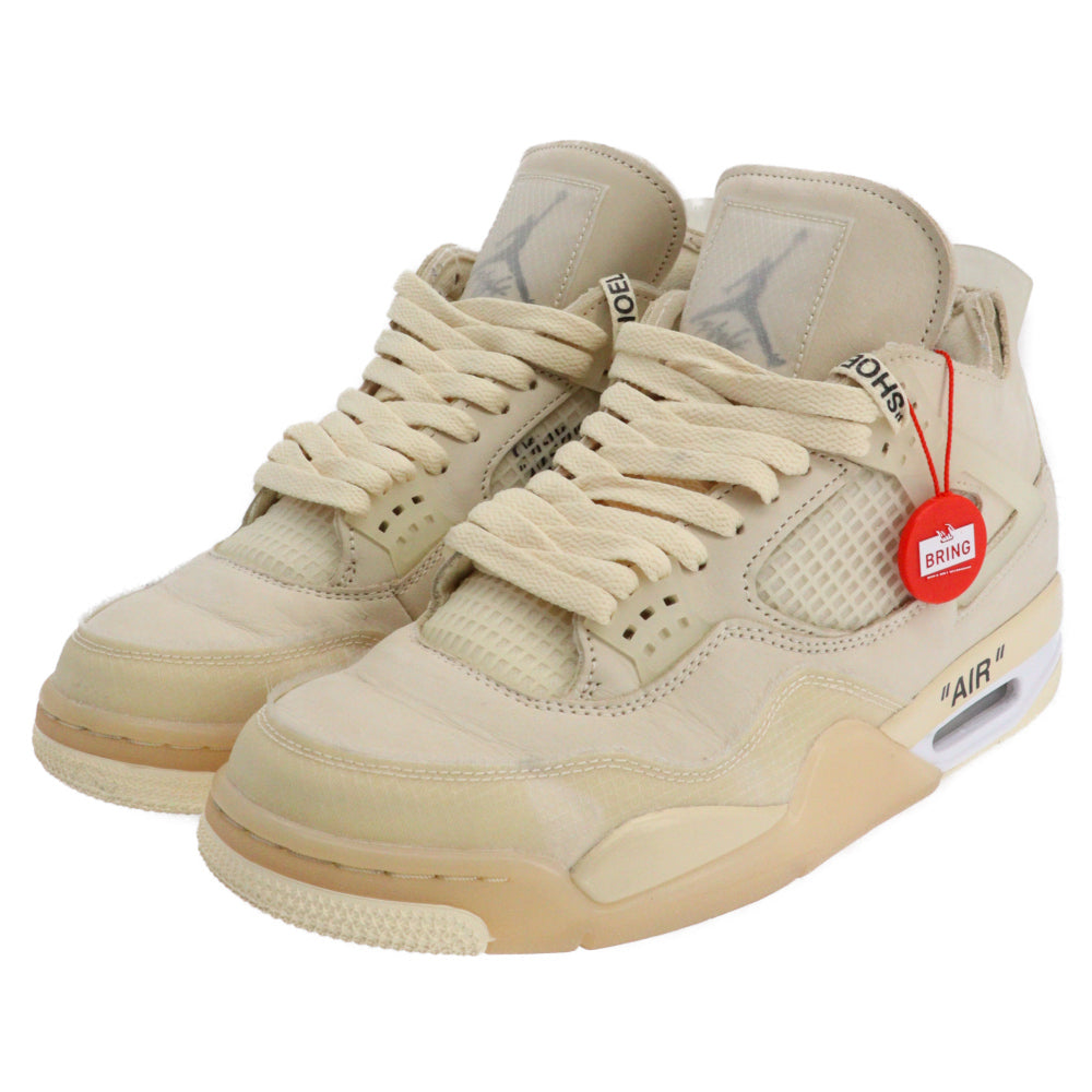 NIKE(ナイキ) × OFF-WHITE WMNS AIR JORDAN 4 SP SAIL CV9388-100 オフホワイト エアジョーダン4 SP スニーカー セイル アイボリー US10.5/27.5cm