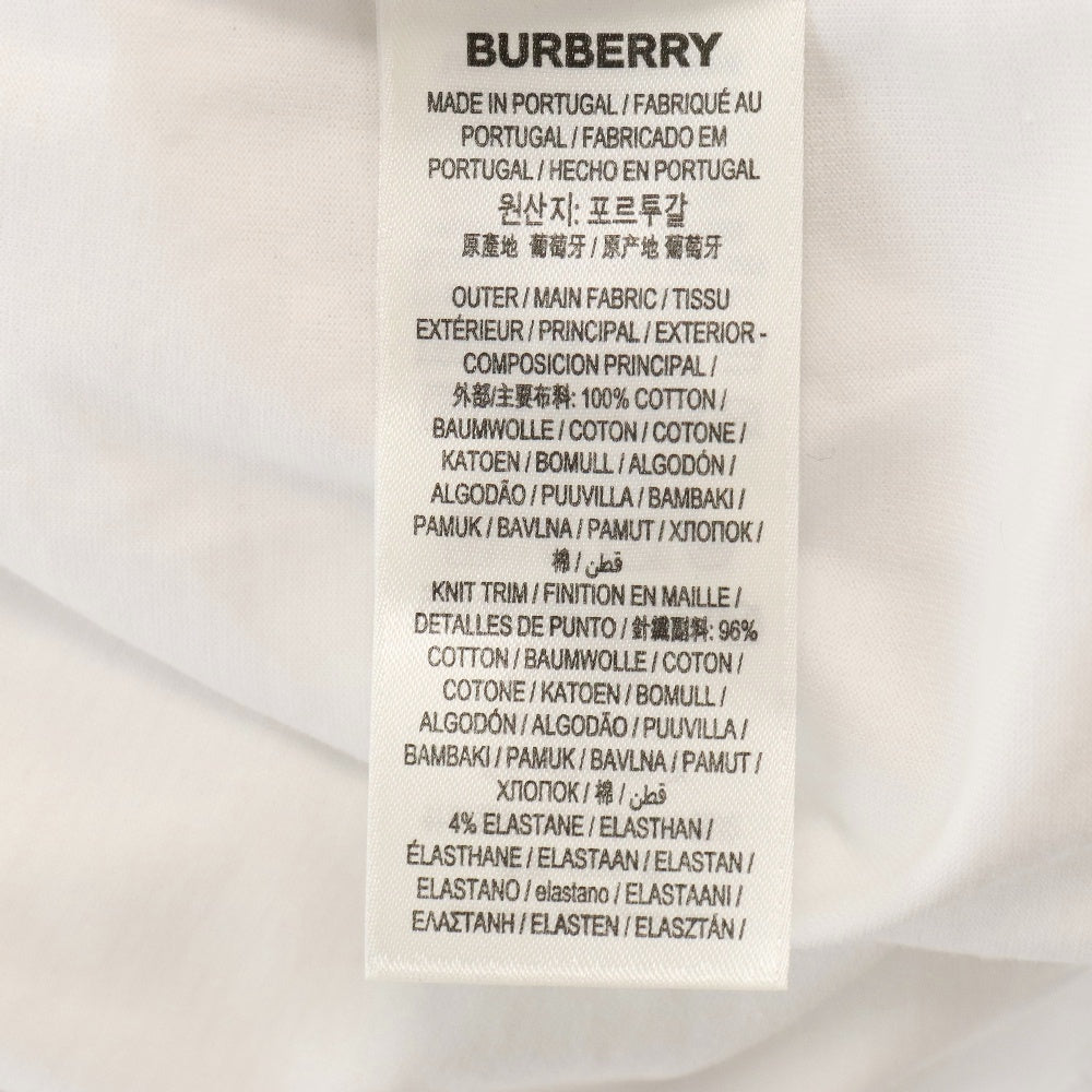 BURBERRY(バーバリー) Logo Printed Crew Neck T-Shirt 8061194 ロゴプリント半袖Tシャツ ホワイト