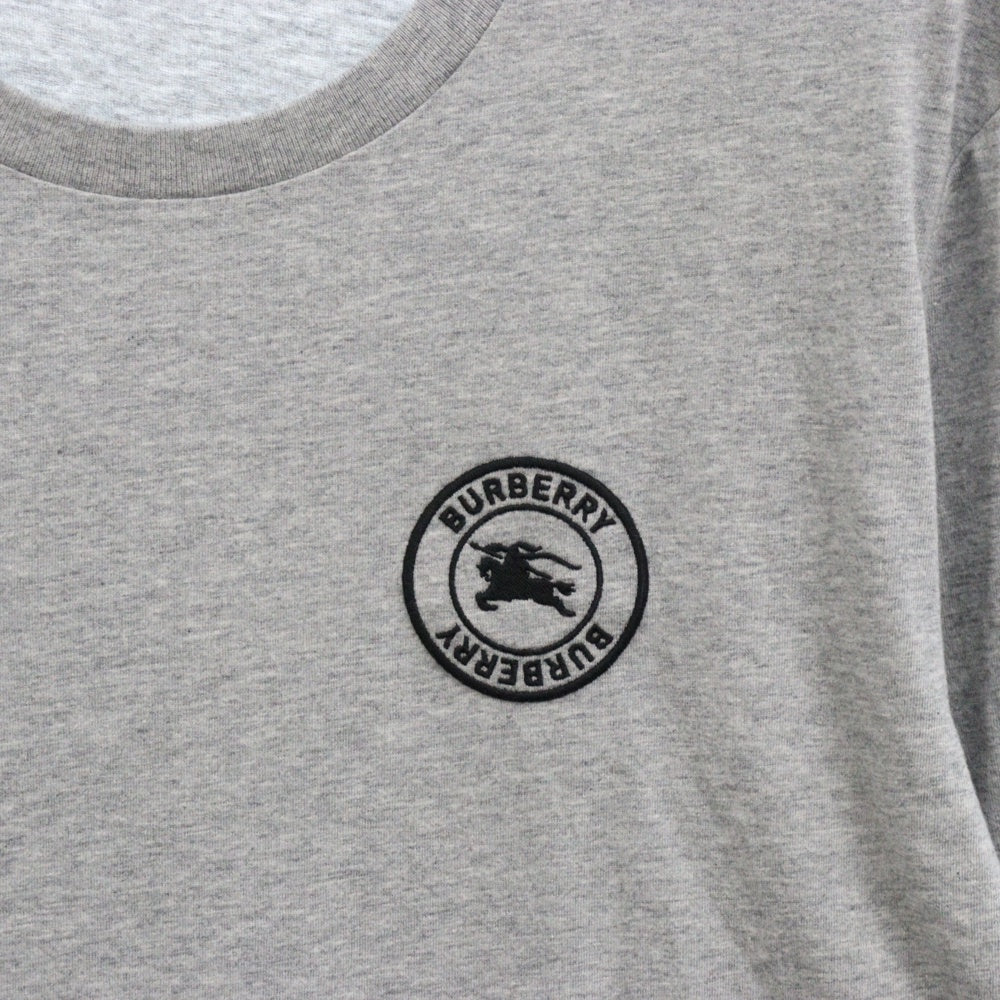 BURBERRY(バーバリー) Emblem Long Sleeve T-Shirt 8004255 エンブレムロゴ刺繍長袖Tシャツ グレー