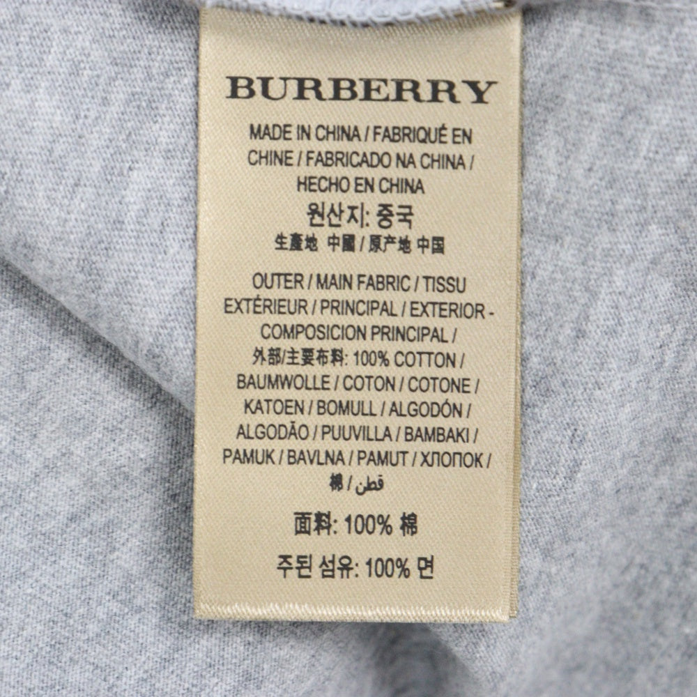 BURBERRY(バーバリー) Emblem Long Sleeve T-Shirt 8004255 エンブレムロゴ刺繍長袖Tシャツ グレー