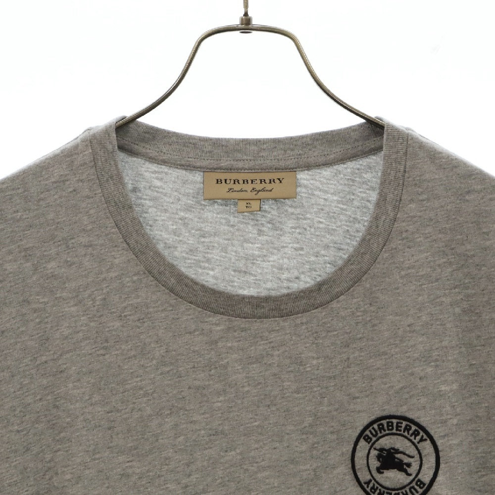 BURBERRY(バーバリー) Emblem Long Sleeve T-Shirt 8004255 エンブレムロゴ刺繍長袖Tシャツ グレー