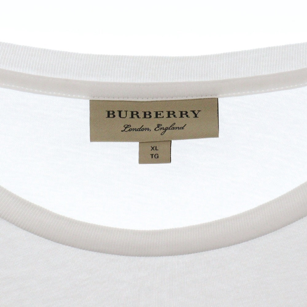 BURBERRY(バーバリー) Emblem Long Sleeve T-Shirt 8004256 エンブレムロゴ刺繍長袖Tシャツ ホワイト