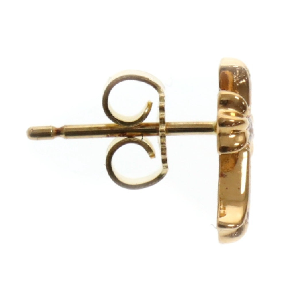 CHROME HEARTS(クロムハーツ) 22K CH CRS 2 FAT P DIA CHクロスファットスタッドピアス PAVEダイヤ ゴールド
