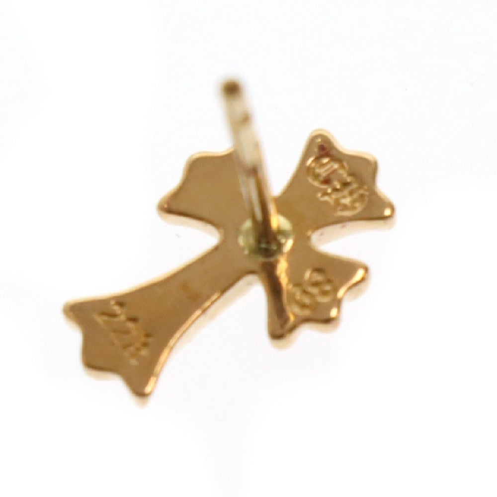 CHROME HEARTS(クロムハーツ) 22K CH CRS 2 FAT P DIA CHクロスファットスタッドピアス PAVEダイヤ ゴールド
