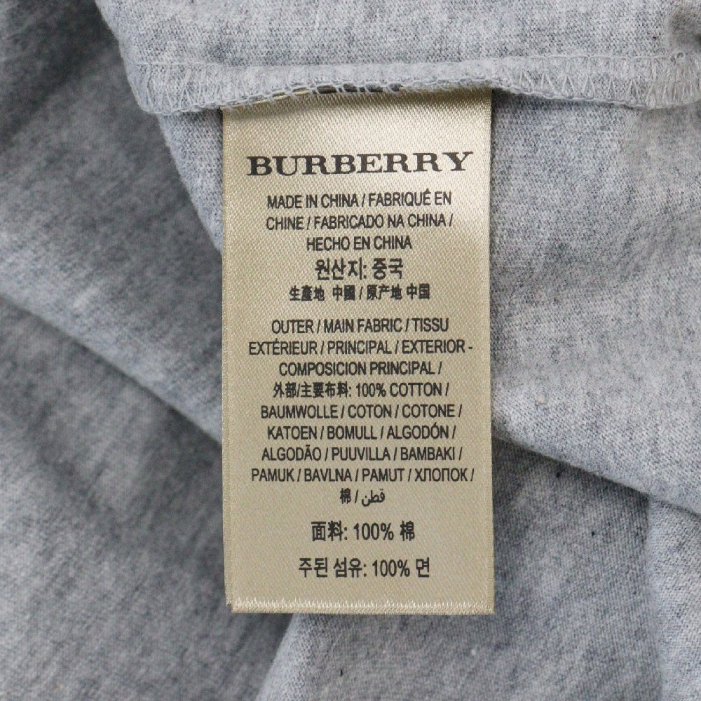 BURBERRY(バーバリー) Emblem Long Sleeve T-Shirt 8004255 エンブレムロゴ刺繍長袖Tシャツ ロンT グレー
