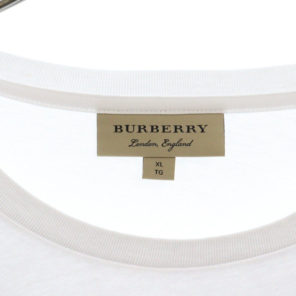 BURBERRY(バーバリー) Emblem Long Sleeve T-Shirt 8004256 エンブレムロゴ刺繍長袖Tシャツ ロンT ホワイト