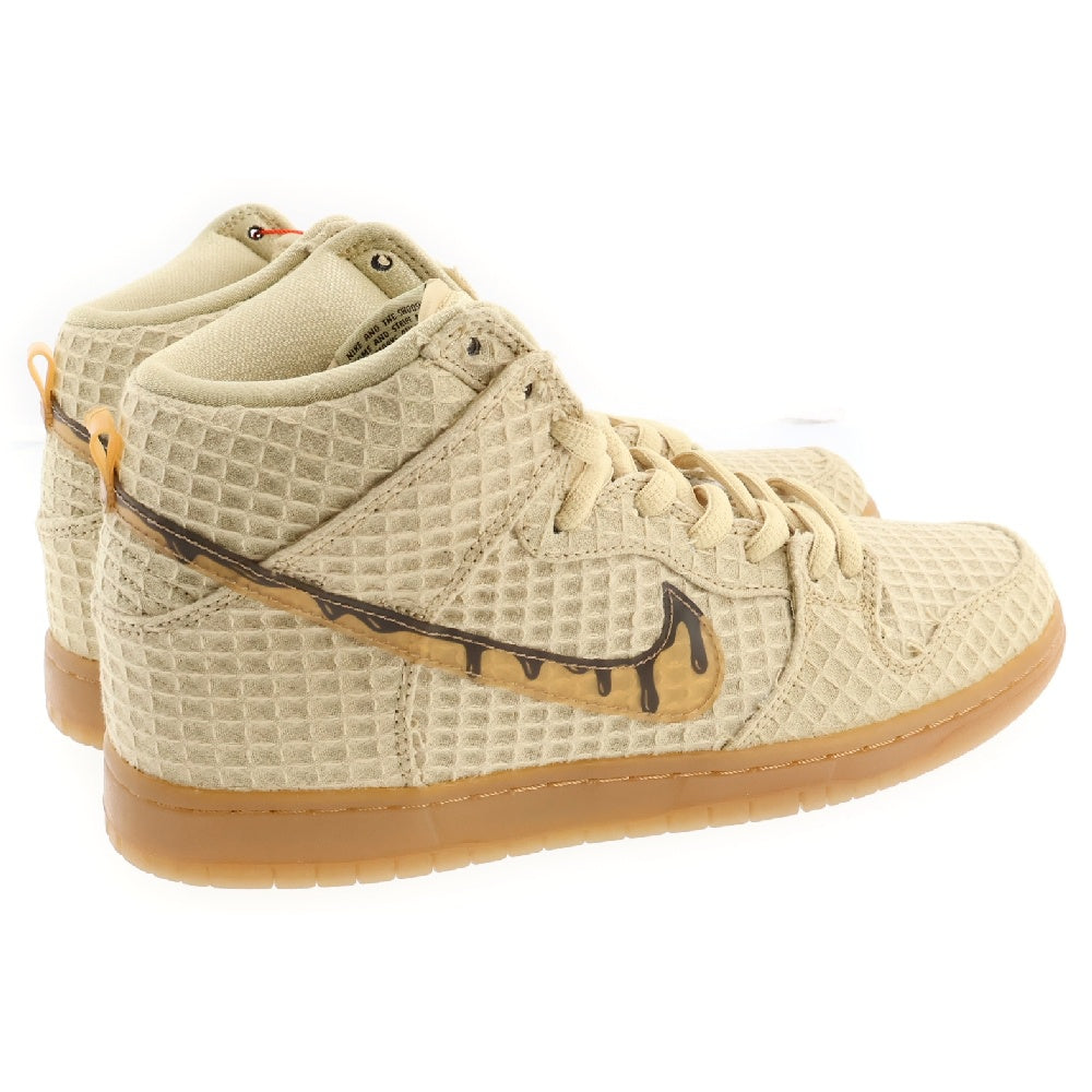 NIKE SB(ナイキエスビー) 【観賞用 2015年製】DUNK HIGH PREMIUM SB WAFFLES 313171-722 SBダンク ワッフル ハイカットスニーカー US8.5/26.5cm ベージュ