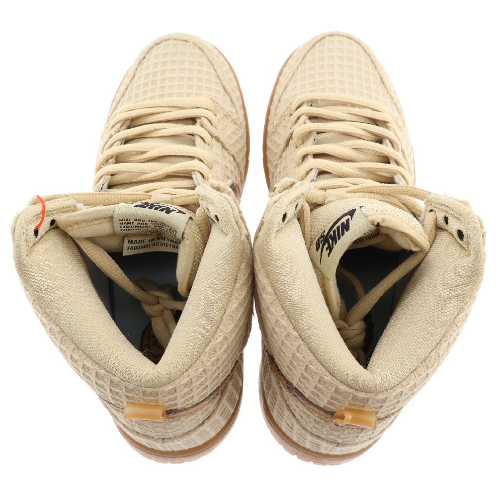 NIKE SB(ナイキエスビー) 【観賞用 2015年製】DUNK HIGH PREMIUM SB WAFFLES 313171-722 SBダンク ワッフル ハイカットスニーカー US8.5/26.5cm ベージュ
