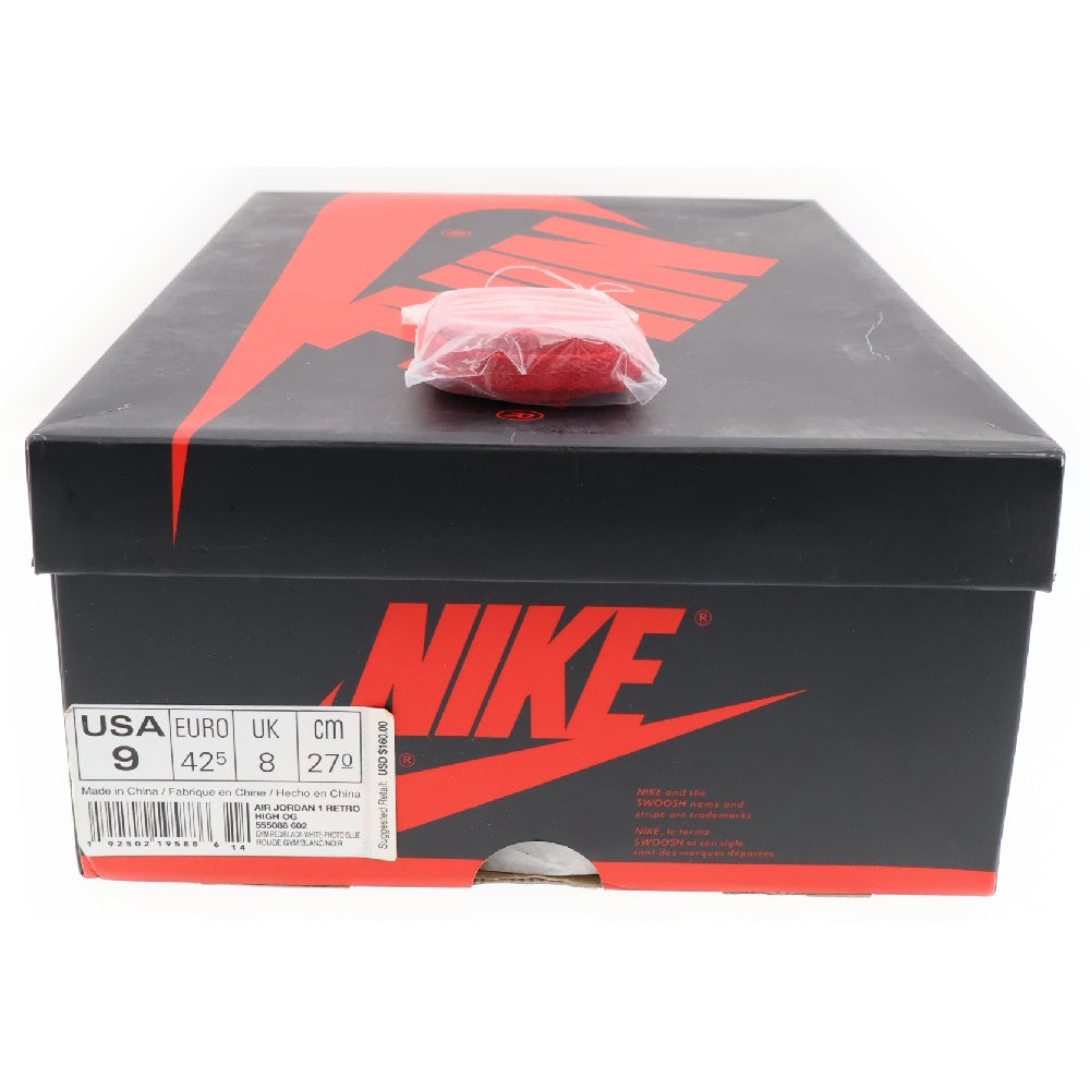 NIKE(ナイキ) AIR JORDAN 1 RETRO HIGH ORIGIN STORY 555088-602 エアジョーダン1 オリジナル ストーリー ハイカットスニーカー レッド/ホワイト US9/27cm