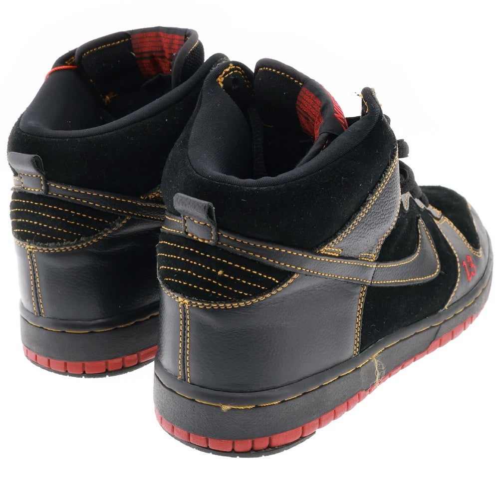 NIKE SB(ナイキエスビー) 【観賞用 2004年製】DUNK HIGH PRO SB UNLUCKY 13 305050-001 ダンク アンラッキー ハイカットスニーカー US9/27cm ブラック