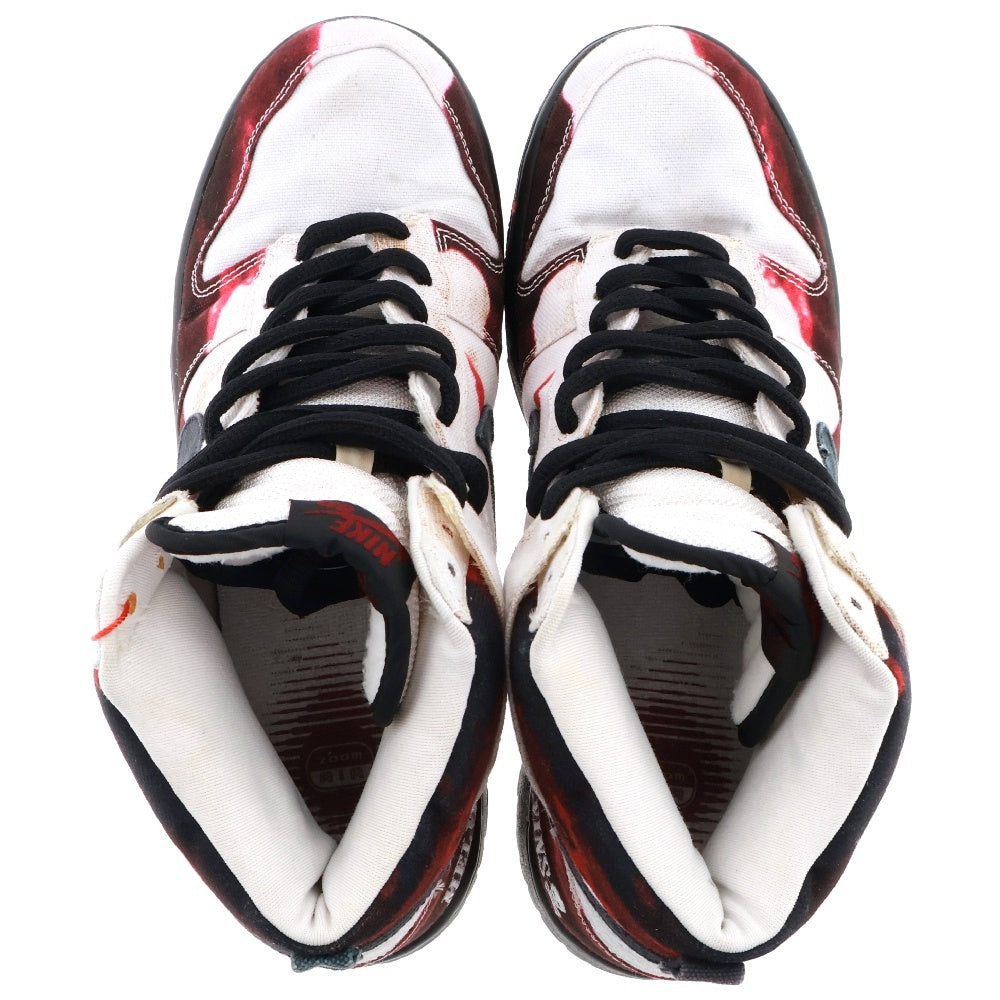 NIKE(ナイキ) 【観賞用 2005年製】DUNK HIGH PRO SB MELVINS/血 305050-103 ダンク メルヴィンス ハイカットスニーカー US9/27cm ホワイト