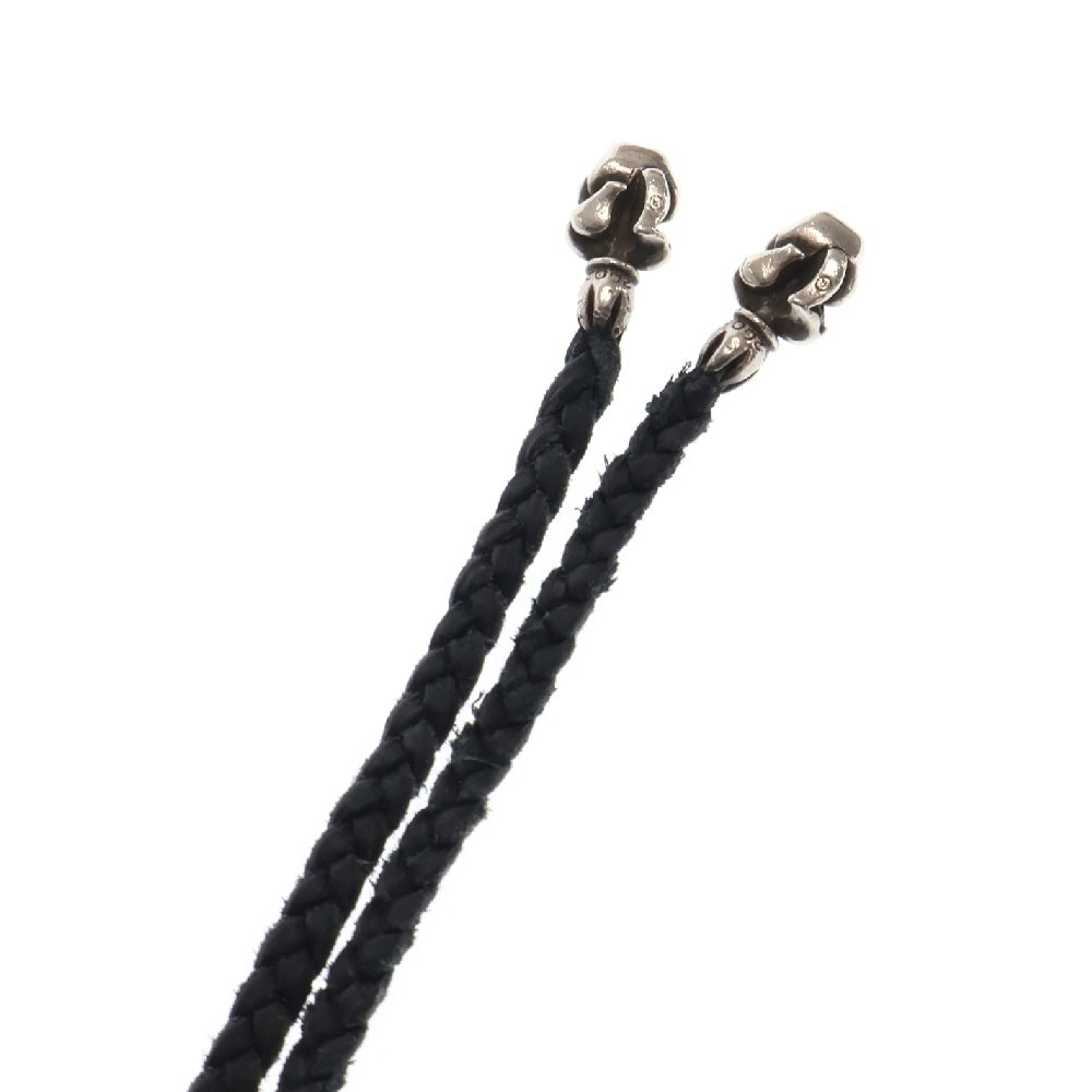 CHROME HEARTS(クロムハーツ) LEATHER BRAID リップアンドタン レザーブレード シルバーネックレス