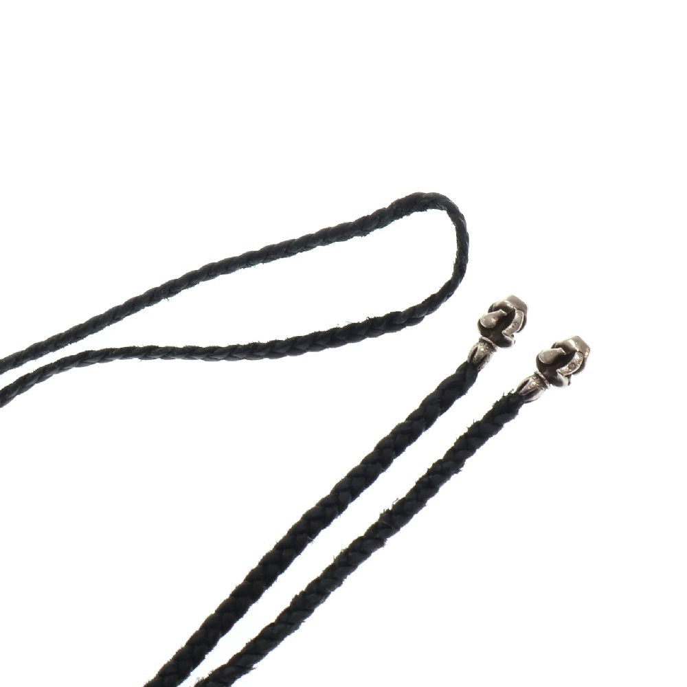 CHROME HEARTS(クロムハーツ) LEATHER BRAID リップアンドタン レザーブレード シルバーネックレス