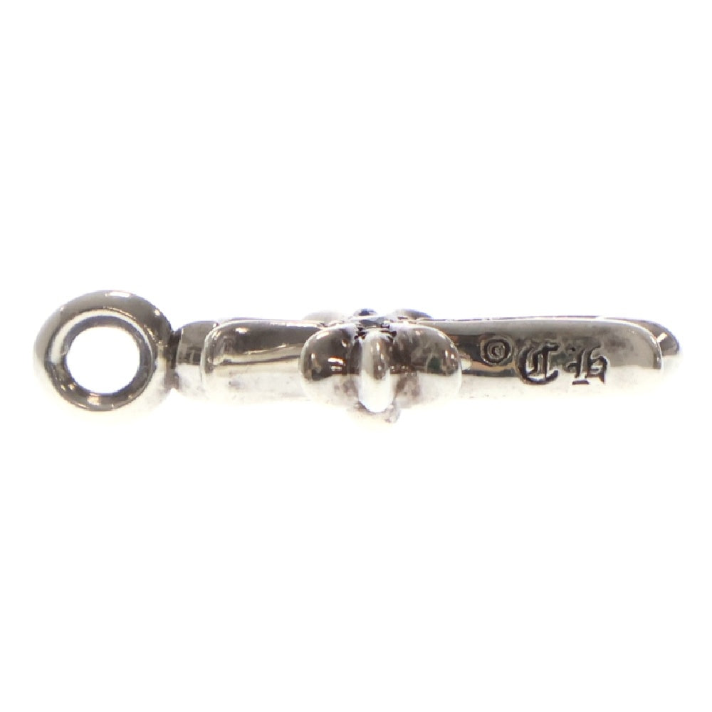 CHROME HEARTS(クロムハーツ) TNY CRSF P DMND タイニーファットクロス PAVEダイヤ ペンダント シルバーネックレストップ シルバー