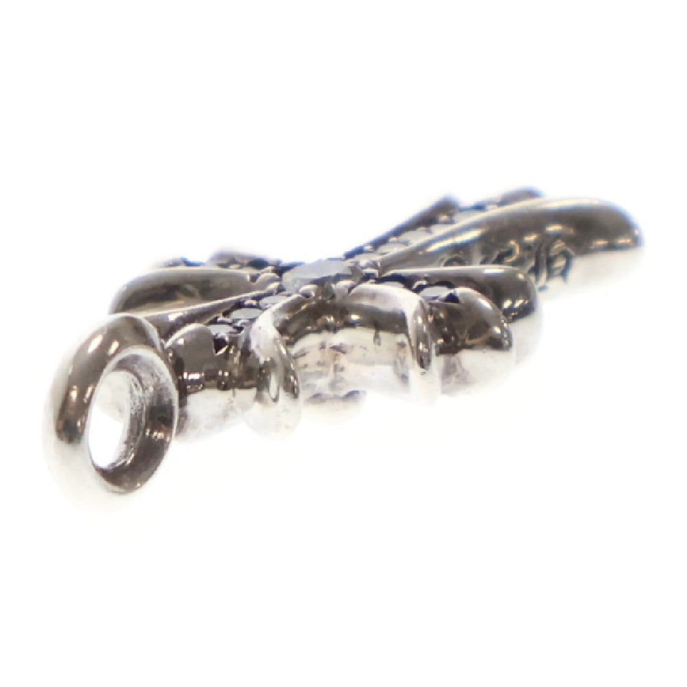 CHROME HEARTS(クロムハーツ) TNY CRSF P DMND タイニーファットクロス PAVEダイヤ ペンダント シルバーネックレストップ シルバー
