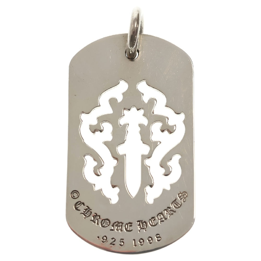 CHROME HEARTS(クロムハーツ) D TAG LRG VINE DAGGER ダガーカットアウトドッグタグ ラージドッグタグネックレストップ