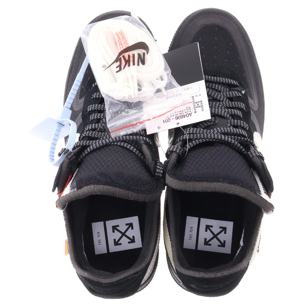 NIKE(ナイキ) ×OFF-WHITE THE 10 AIR FORCE 1 LOW オフホワイト ザテン エアフォースワン ローカットスニーカー ブラック US8.5/26.5cm AO4606-001