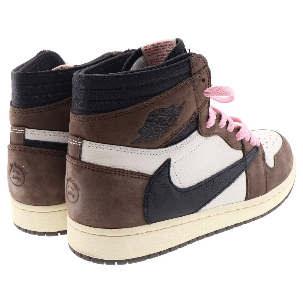 NIKE(ナイキ) ×TRAVIS SCOTT AIR JORDAN 1 RETRO HIGH OG TS SP トラヴィススコット エアジョーダン1 レトロ ハイカット スニーカー ブラウン US10/ 28cm CD4487-100