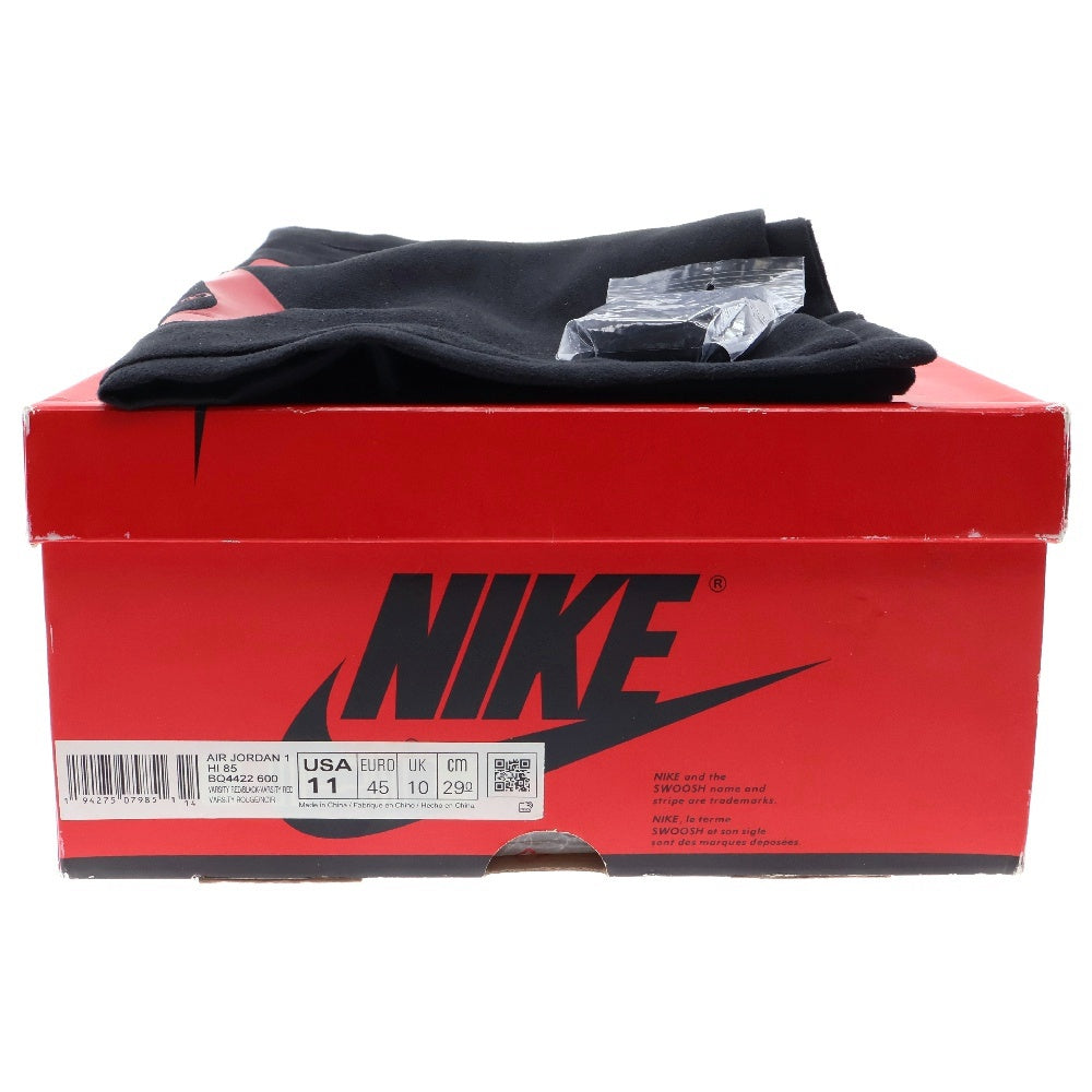 NIKE(ナイキ) AIR JORDAN 1 HI 85 VARSITY RED BQ4422-600 エアジョーダン1 バーシティレッド ハイカットスニーカー ブラック/レッド US11/29cm