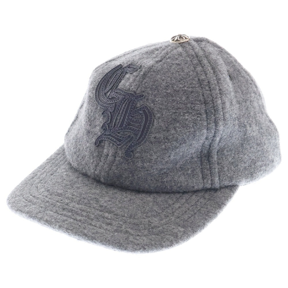 CHROME HEARTS(クロムハーツ) CH PATCH WOOL CAP CHレザーパッチ ウール キャップ グレー