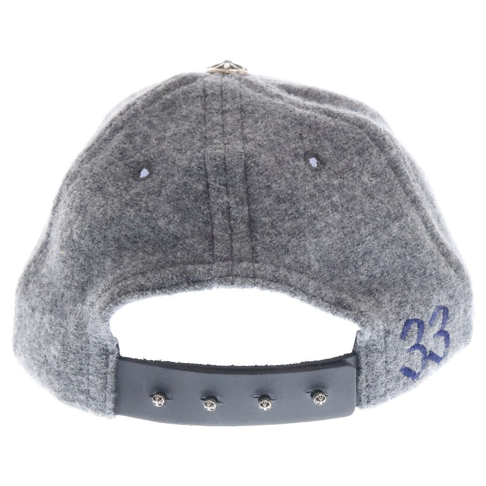 CHROME HEARTS(クロムハーツ) CH PATCH WOOL CAP CHレザーパッチ ウール キャップ グレー