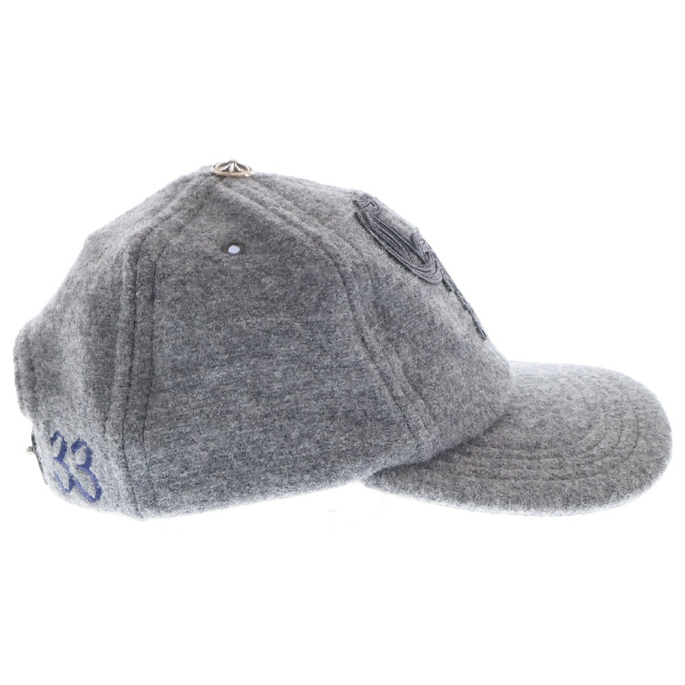 CHROME HEARTS(クロムハーツ) CH PATCH WOOL CAP CHレザーパッチ ウール キャップ グレー