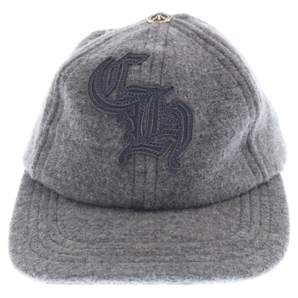 CHROME HEARTS(クロムハーツ) CH PATCH WOOL CAP CHレザーパッチ ウール キャップ グレー