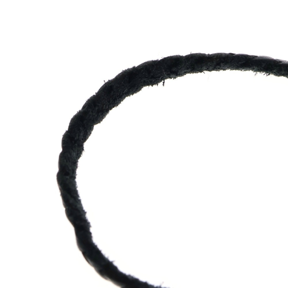 CHROME HEARTS(クロムハーツ) LEATHER BRAID リップアンドタンレザーブレード ネックレス ブラック/シルバー