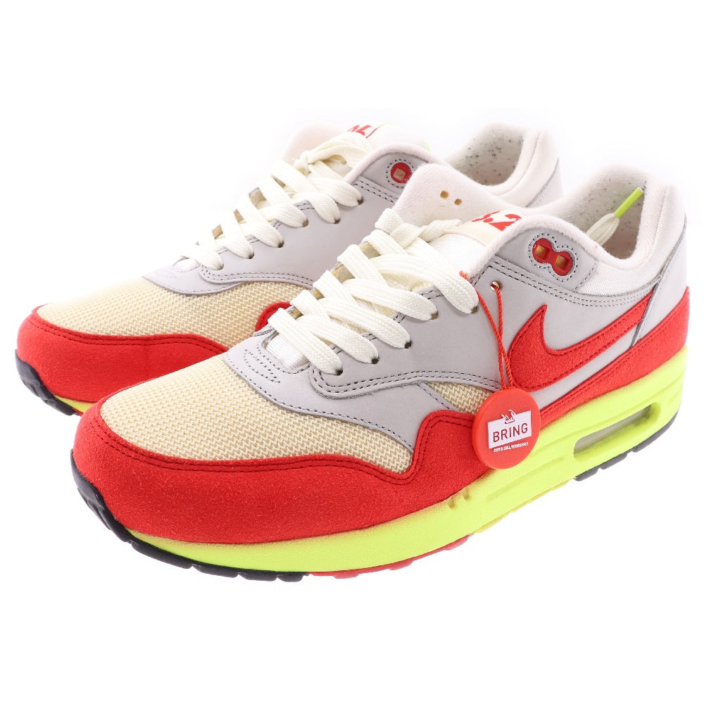 NIKE(ナイキ) AIR MAX 1 AIR MAX DAY 3.26 UNIVERSITY RED 665873ー106 エアマックス1 エアマックス デイ 3.26 ローカットスニーカー グレー/レッド US8/26cm