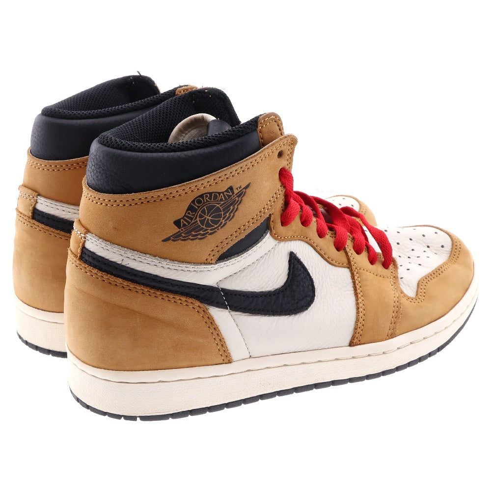 NIKE(ナイキ) AIR JORDAN 1 RETRO HIGH ROOKIE OF THE YEAR 555088-700 エアジョーダン1 ルーキー オブ ザ イヤー ハイカットスニーカー ホワイト/イエロー US8/26cm