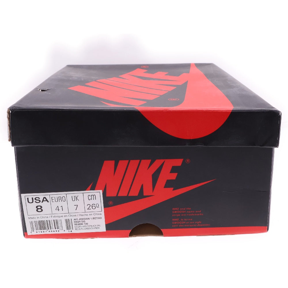 NIKE(ナイキ) AIR JORDAN 1 RETRO HIGH ROOKIE OF THE YEAR 555088-700 エアジョーダン1 ルーキー オブ ザ イヤー ハイカットスニーカー ホワイト/イエロー US8/26cm