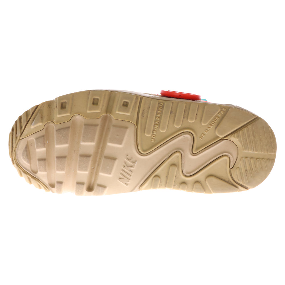 NIKE(ナイキ) ×OFF WHITE TD AIR MAX 90 DESERT ORE BV0852-200 オフホワイト TD エアマックス90 デザートオレ ローカットスニーカー キッズ ブラウン US9C/15cm