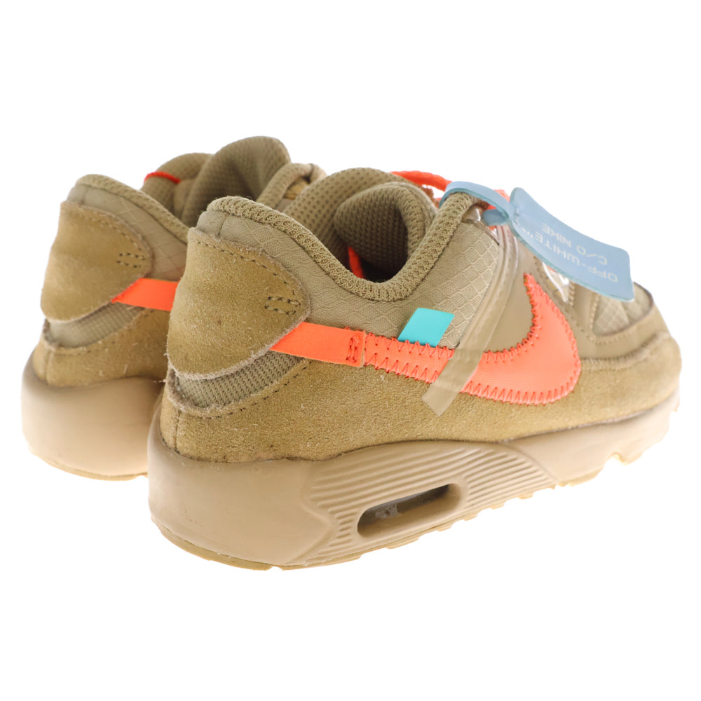 NIKE(ナイキ) ×OFF WHITE TD AIR MAX 90 DESERT ORE BV0852-200 オフホワイト TD エアマックス90 デザートオレ ローカットスニーカー キッズ ブラウン US9C/15cm