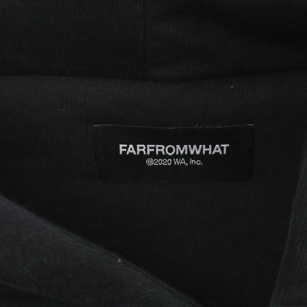 FAR FROM WHAT(ファーフロムワット) FAR HOODIE ZIP-UP フーディー ジップアップパーカー ブラック